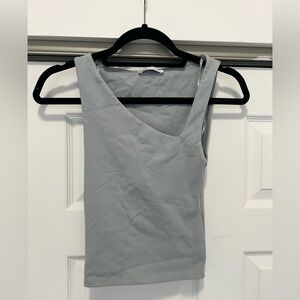 Gray/blue Sleeveless Women's Top